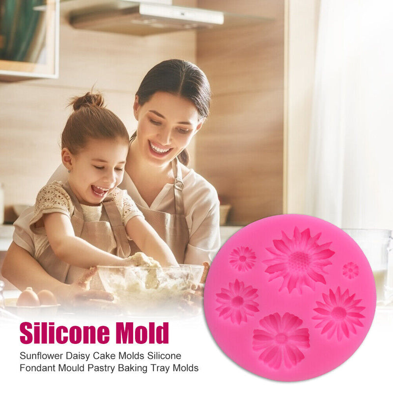 Sunflower Daisy Cake Molds Silicone Fondant Mould Pastry Baking Tray Molds Newly