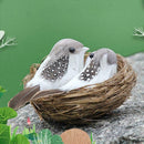 2* Artificial Bird Feathered Realistic Sparrow Home Ornament Decor Garden N9W4