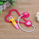 15pcs Children Doctor Pretend Play Set Portable Suitcase Medical Tool(Pink)