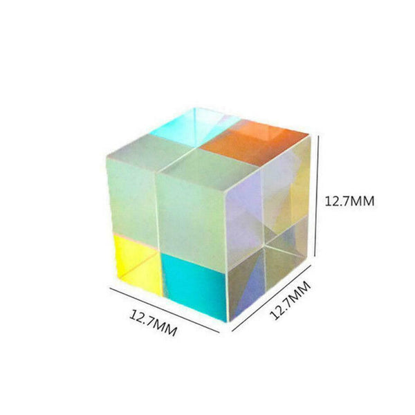 1x Unique Optical Glass Cubes RGB Combiner Splitter Rendering Gifts Color I6G2