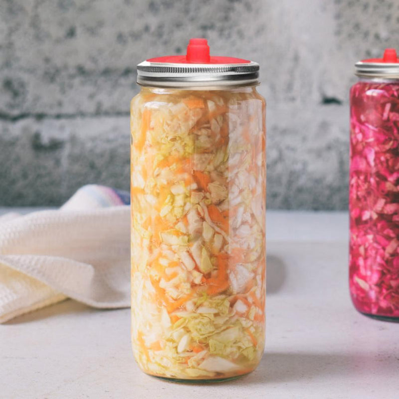 5pcs Wide Mouth Mason Jar Lids Silicone Seal Cover Pickles Cap(White)