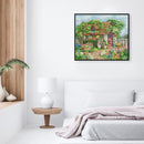 Summer Garden House 14CT Stamped Needlework Home Decoration Full Embroidery Kit
