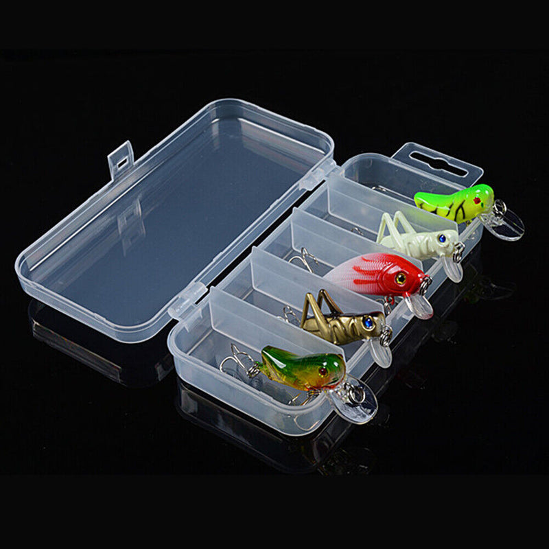 5x Topwater Minnow Bionic Fishing Lures Plastic Crankbait Wobbler Hard Bait