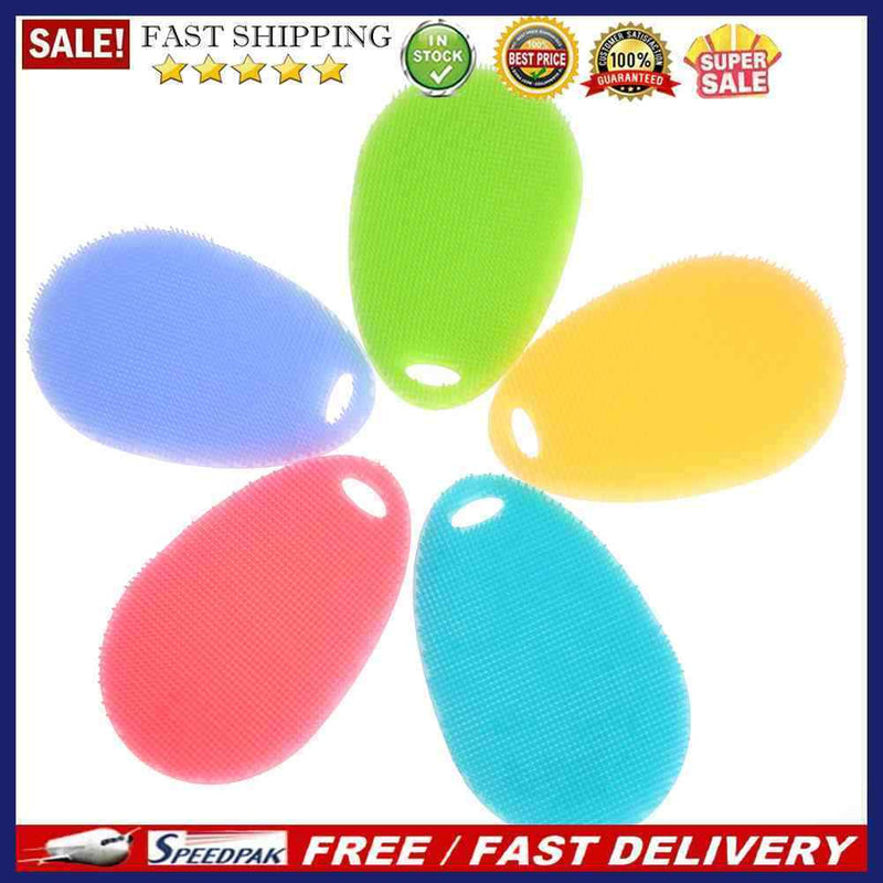 5pcs Creative Waterdrop Multi-function Antibacterial Silicone Washing Brush