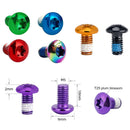 12x Bike Disc Brake Rotor Bolts T25 M5x10mm Alloy Steel Screws (Multicolor)