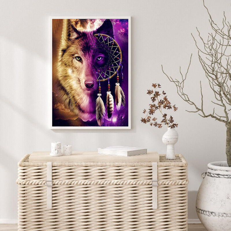 Aisen DIY Diamond Painting Animal Wolf Horse Owl 5D Cross Stitch Diamond Round from K
