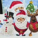 Santa Claus 5D DIY Special Shape Part Drill Diamond Greeting Card (HK204)
