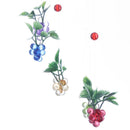 4 Metal Tubes Flowers Wind Chime Garden Door Windows Hang Ornament (Red) Newly