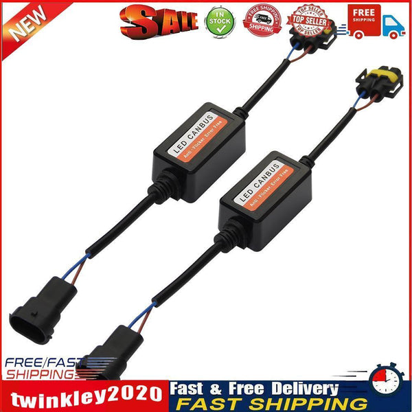 1 Pair H8/H9/H11 LED Headlight Canbus Decoders Anti Flicker Flash Resistor Newly