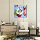 Cat 5D DIY Full Round Drill Diamond Painting Rhinestone Animal Canvas Pictures