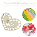 DIY Embroided Hollow Thread Board Wooden Home Cross Stitch Needle Sewing Tool