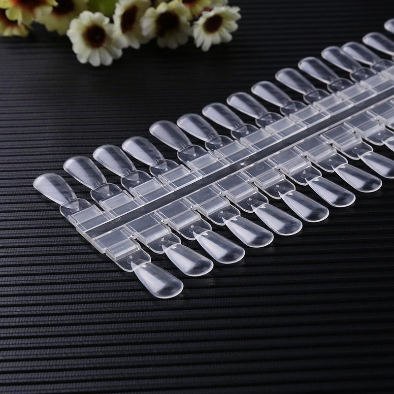 36pcs Removable False Nail Tips Color Card Nail Display Board (Clear)