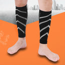 Leg Calf Shin Splints Support Running Athletics Compression Sleeves (Black)