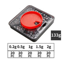 100pcs Fishing Tungsten Sinkers Weights 0.2g 0.5g 1g Fishing Tackle Accessories