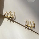 Four Claws Earrings Rhinestone Jewelry Fashion Appearance for Girls Daily Wea