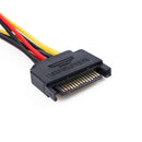 Quality Extension Y Splitter Useful Male To 2 Female Adapter Power Cable SATA