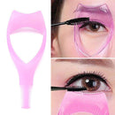 Eyes Mascara Shield Applicator Tool Make Up Brush 3-In-1 Eyelash Comb Template