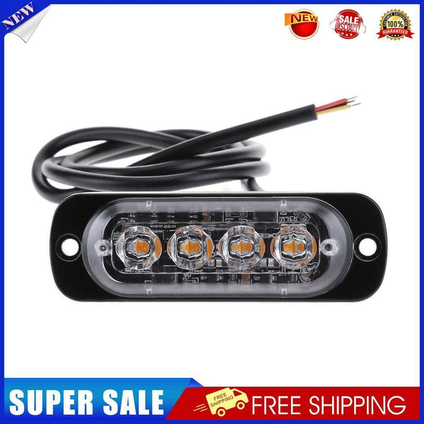 5PCS 4LED 4W Car Flash Truck Emergency Light Bar Strobe Warning Lamp(Red)