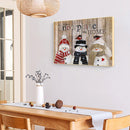 Three Snowman Oil Paint by Numbers Hand Painted Frameless Picture Home Ornament