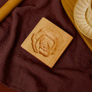 Wooden Cookie Mold Flower Shape Carved Press Stamp for Biscuit Cake (B) Newly