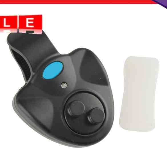 Electronic Fish Bite Finder Alarm LED Light Bell Clip on Angel Black