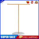 Jewelry Display Stand T-shape Earring Necklace Rack Tabletop Holder (White)