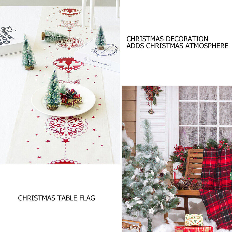 Festival Table Runner Table Flag Christmas Non-woven Tablecloth Rectangle Mat