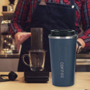 380ml Double Stainless Steel Coffee Car Mug Travel Insulated Bottle (Blue) Newly