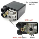 Bar 1/4'' BSP Air Compressor Safety Valve Switch Control Valve Pressure Gauge