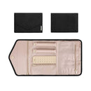 Jewelry Storage Bag Foldable Jewelry Case Durable Polyester Handbag (Black)