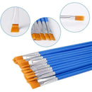 2*Plastic Rod Brush Digital Oil Brush Pointed Hook Line Viny Brush Flat Pen I9F8
