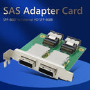 Dual Ports Mini SAS Internal SFF-8087 to External HD SFF-8088 PCI SAS Adapter
