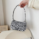 Fashion Women Animal Printing Canvas Shoulder Underarm Bag Handbags (Zebra)