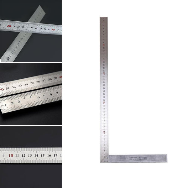 Steel L-Square Angle Ruler 90° Ruler For Woodworking Top Carpenter Tool R2O6