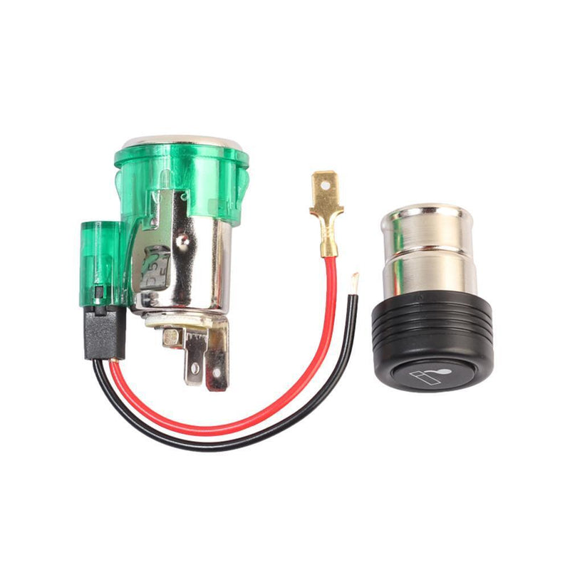 1 Set 12V Universal Auto Car Cigarette Lighter Outlet Plug+Socket Assembly