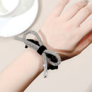 Hair Rubber Women Sweet Head Rope Bow Hair Tie Diamond-studded Shiny