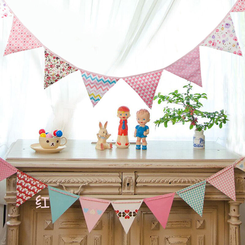 Cloth Wedding Bunting Decor Flag Party Girl Birthday Baby Garland Decor