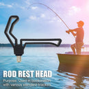 M3/8 Fishing Rod Rest Gripper Head Carp Fish Pole Holder Support (Black)