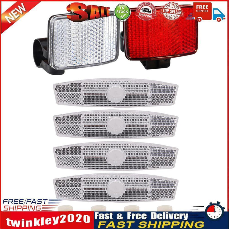 Mountain Bike Reflector Set MTB Bicycle Front Rear Reflectors Night Riding Newly