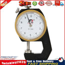 0-10mm 0.1mm Dial Leather Paper Thickness Gauge Meter Tester (Flat Head) Newly