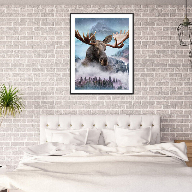 5D DIY Diamond Painting Misty Hippo Full Round Drill Mosaic Picture Wall Art Kit