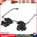 LED Magnifier Glasses Loupes Portable 20X Observation Magnifying Eyewear Newly