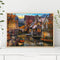Frameless Oil Painting Arts Picture By Number Riverside Town Hand Painted Craft