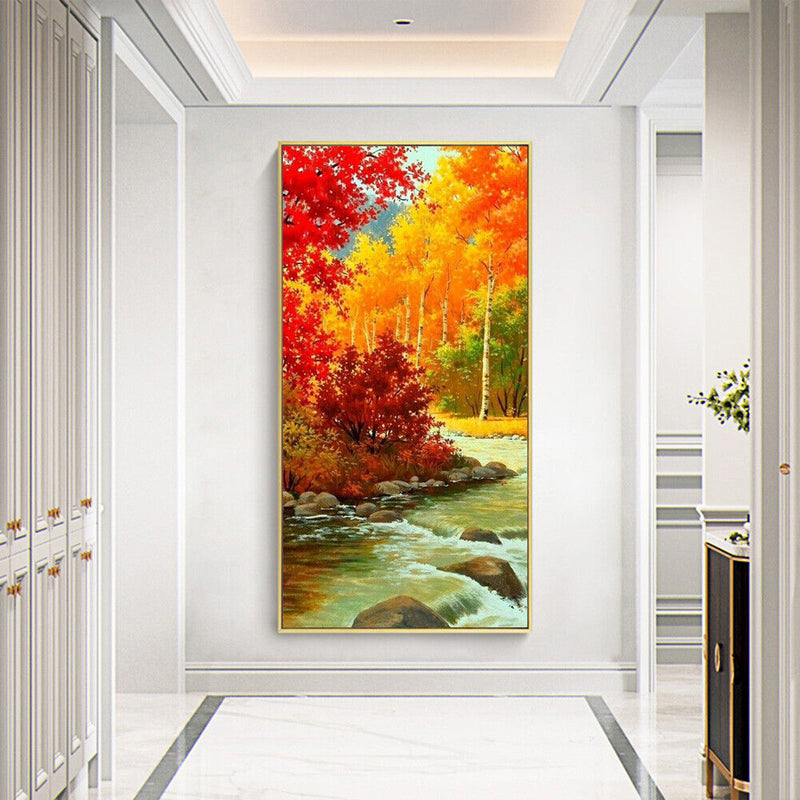 5D Full Round Drill Picture DIY Autumn Forest Diamond Painting Poster Wall Decor