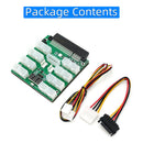 ATX 16x 6Pin Power Supply Server Adapter Breakout Board for Dell PSU BTC Mining