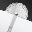 180 Degree Stainless Steel Protractor Angle Finder Rotary Measuring Ruler Newly