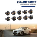 T10 Twist Lock Wedge Base Bulb Socket for Car Instrument Cluster Light 10 Pack