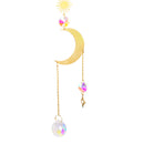 Suncatcher Crystal Star Moon Sun Chandelier Pendant Prism Hanging Lamp Orname