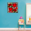 Handmade Red Rose Heart 5D DIY Full Round Drill Drawing Kit Art Diamond Painting