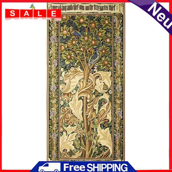 Tree Vine 5D DIY Full Round Diamond Painting Rhinestones Abstract Color Pictures